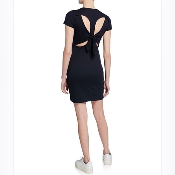 Revolve Bailey 44 Delos Crewneck Short-Sleeve Tie-Back Dress w/ Cutouts Size L - Picture 1 of 8